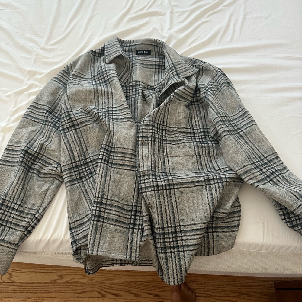 Anine bing plaid top